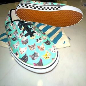 Custom Van’s | One of a Kind | Men’s Size 14 Cat Print Sneakers (NWT)